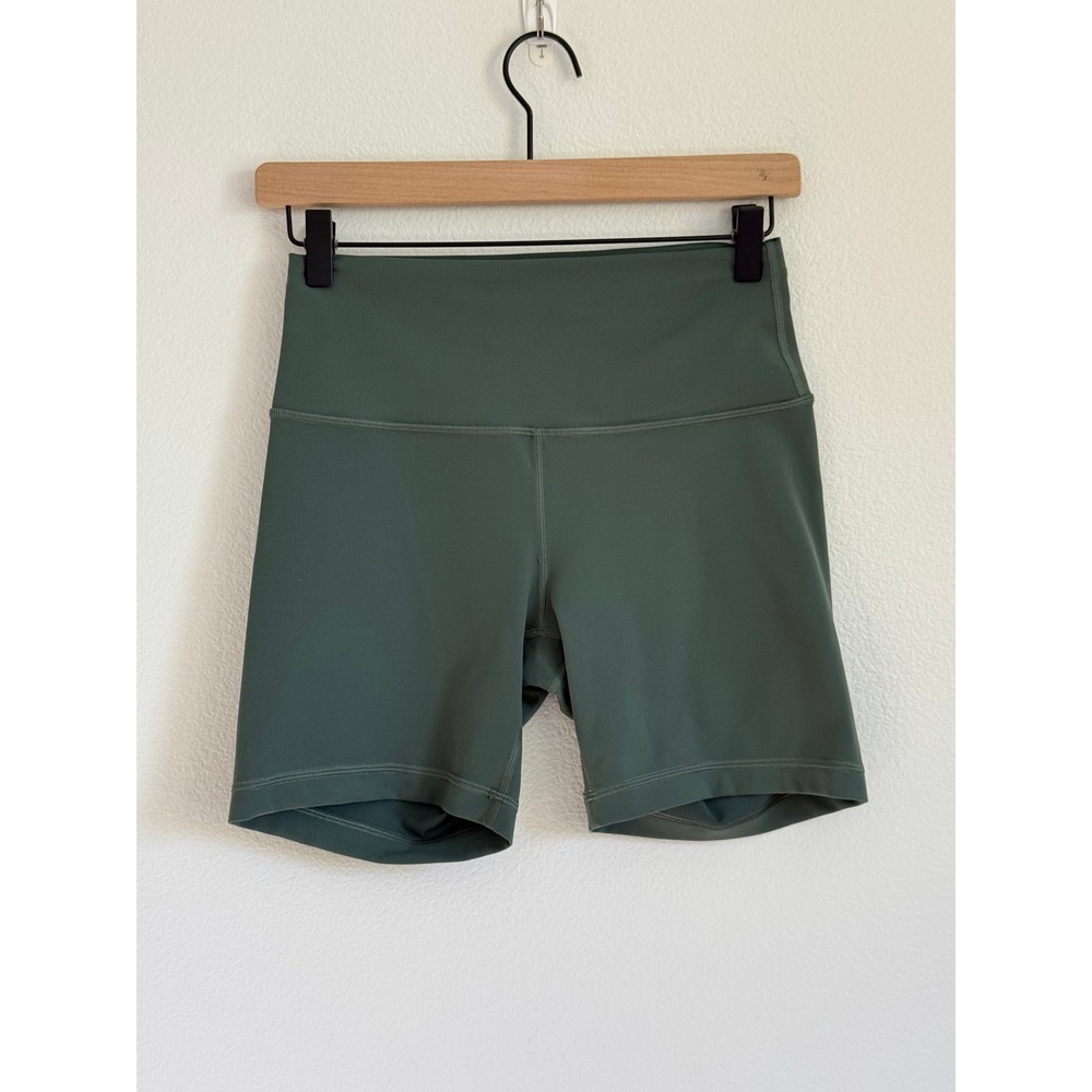 Lululemon Wunder Train High-Rise Short 8 Medium Forest Green 6" Inseam Athletic